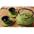Cast Iron Enamel Teapot Set with cups